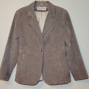 White Stag Blazer Olive‎ Green Suede feel Vintage Boho-chic Woman's size 12